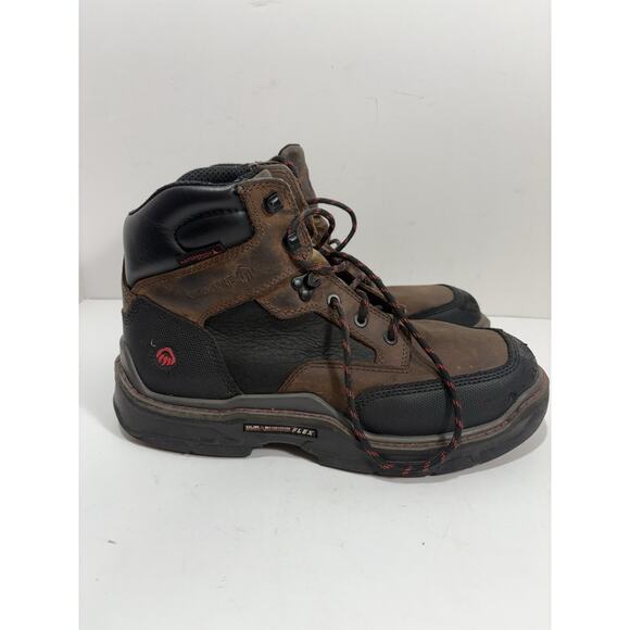 WOLVERINE RAIDER DURASHOCK Composite TOE BOOT Work WATERPROOF‎ SIZE 11 EW Brown main image 6